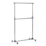 easycomfort easycomfort stender appendiabiti con altezza ed estensione regolabili 4 ruote girevoli acciaio inox e abs 165x48x180cm