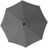 easycomfort easycomfort telo di ricambio per ombrellone da 3 m a 8 stecche poliestere anti uv 50 grigio
