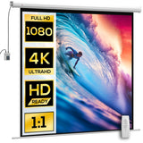easycomfort easycomfort telo proiettore motorizzato da 92 pollici con telecomando in plastica e metallo 189 5x8x189 5 cm bianco