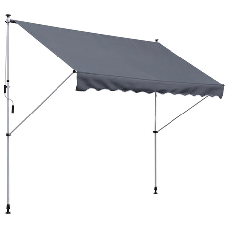 easycomfort easycomfort tenda da sole 3x1 5 m a bracci con manovella struttura telescopica in metallo e parasole in poliestere
