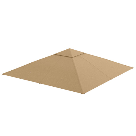 easycomfort easycomfort tetto di ricambio per gazebo 3x3m in poliestere con prese daria e fori di drenaggio beige