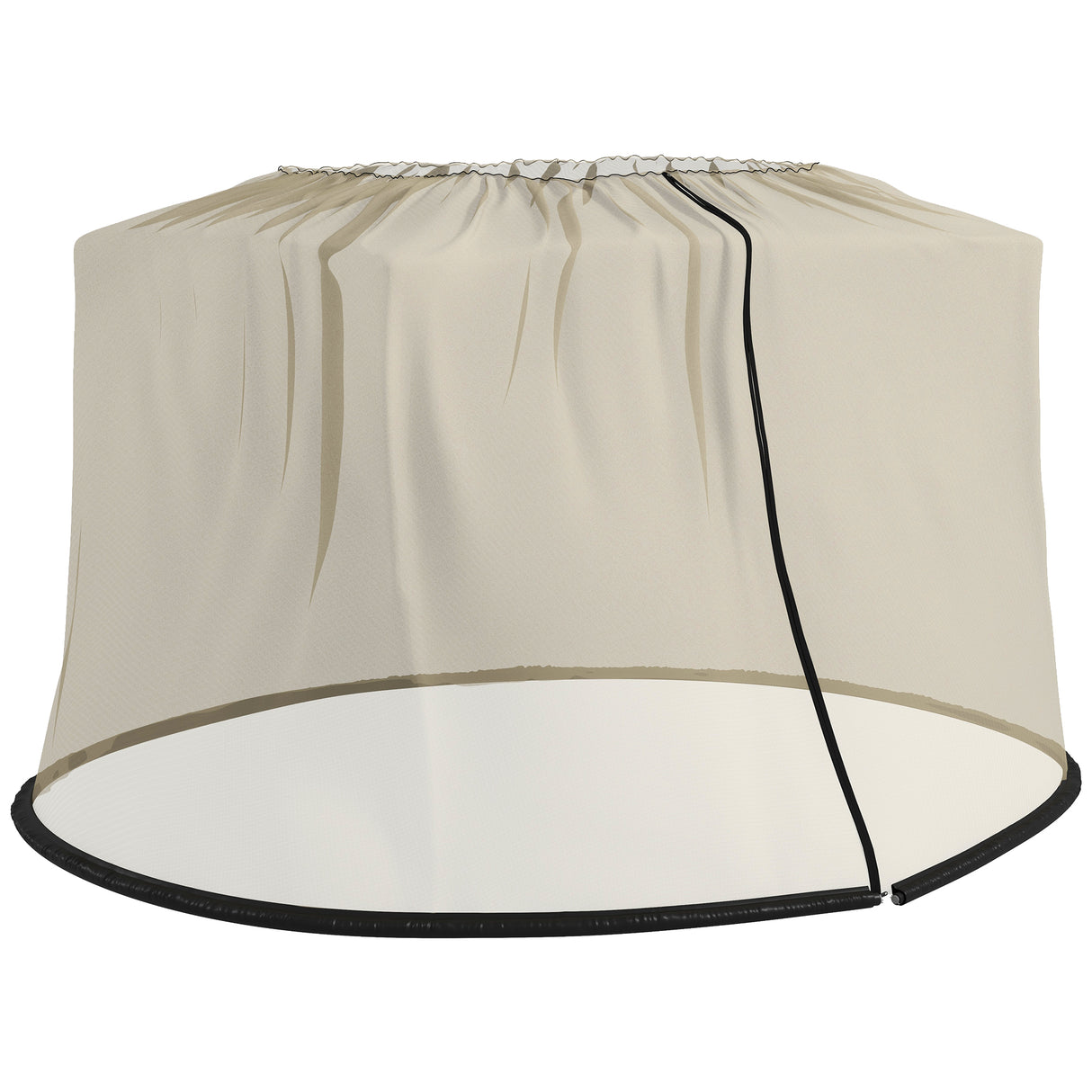 easycomfort easycomfort zanzariera per ombrellone 3x2 3 m regolabile a rete fitta con apertura a cerniera beige