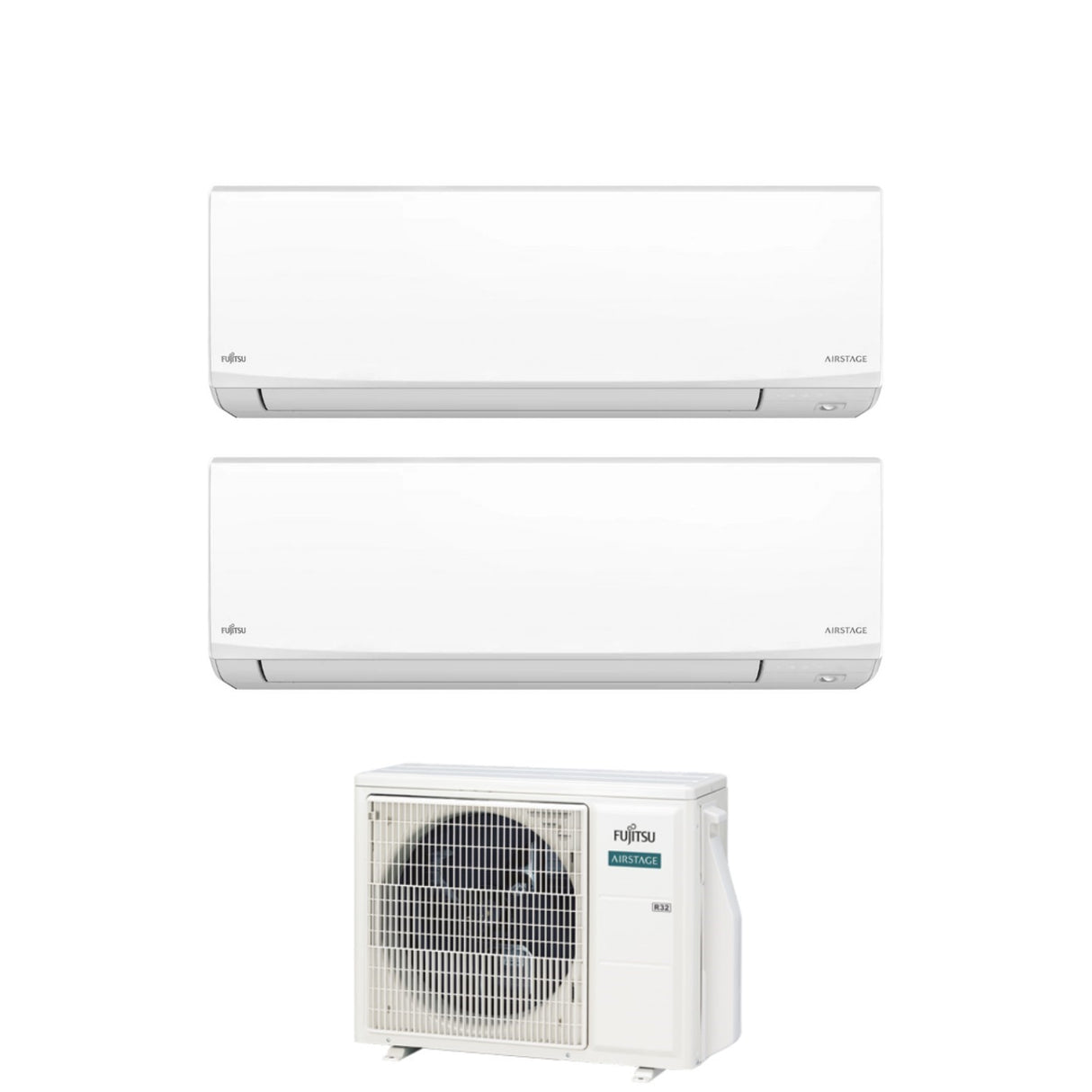 fujitsu condizionatore dual split fujitsu kj white 79 con aoeg14kbca2 r 32 wi fi integrato