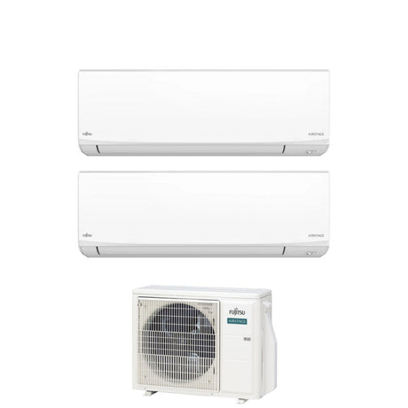 fujitsu condizionatore dual split fujitsu kj white 912 con aoeg14kbca2 r 32 wi fi integrato