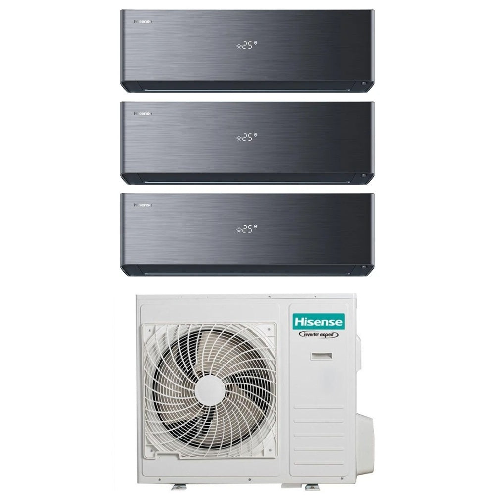 hisense condizionatore hisense trial split energy pro x black 91818 con 5amw105u4rqc r 32 wi fi integrato