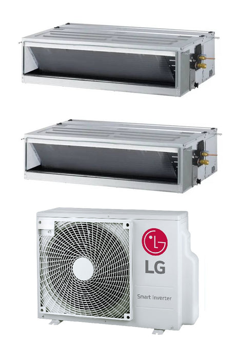 lg condizionatore canalizzato dual split lg standard 99 btu con mu2r17 r 32 wi fi optional