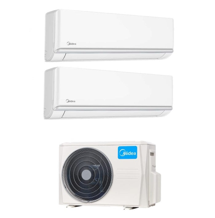 midea climatizzatore condizionatore midea dual split inverter elegance 900012000 con m3og 21hfn8 q r 32 wi fi optional 912