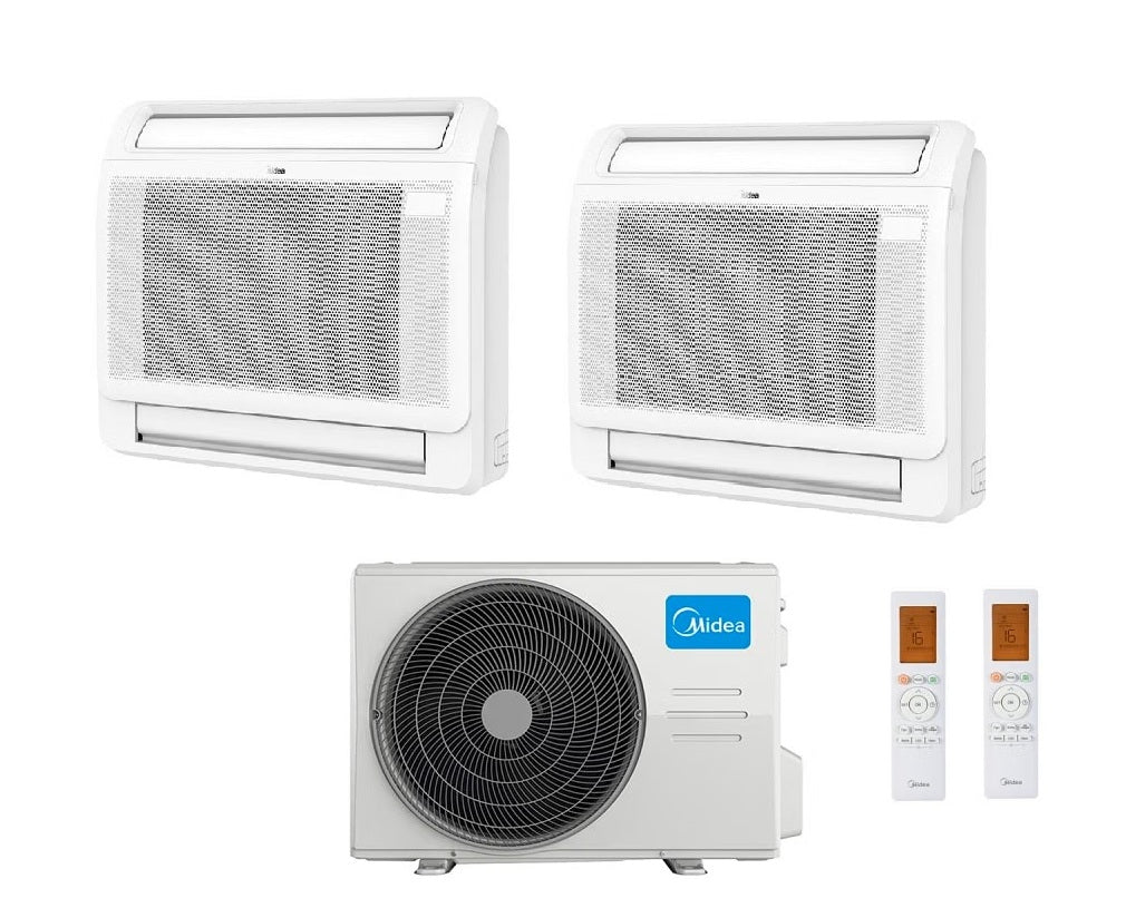 midea condizionatore midea console dual split 918 btu con m3og 21hfn8 q r 32 wi fi optional