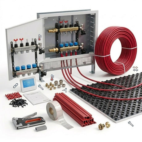 onecalor kit riscaldamento a pavimento onecalor per impianti civili 60 m pannello bugnato 30 25 mm