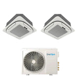 oneclima condizionatore oneclima dual split cassetta 4 vie 1212 con mlt27x3y24 r 32 wi fi optional griglia inclusa e telecomando di serie
