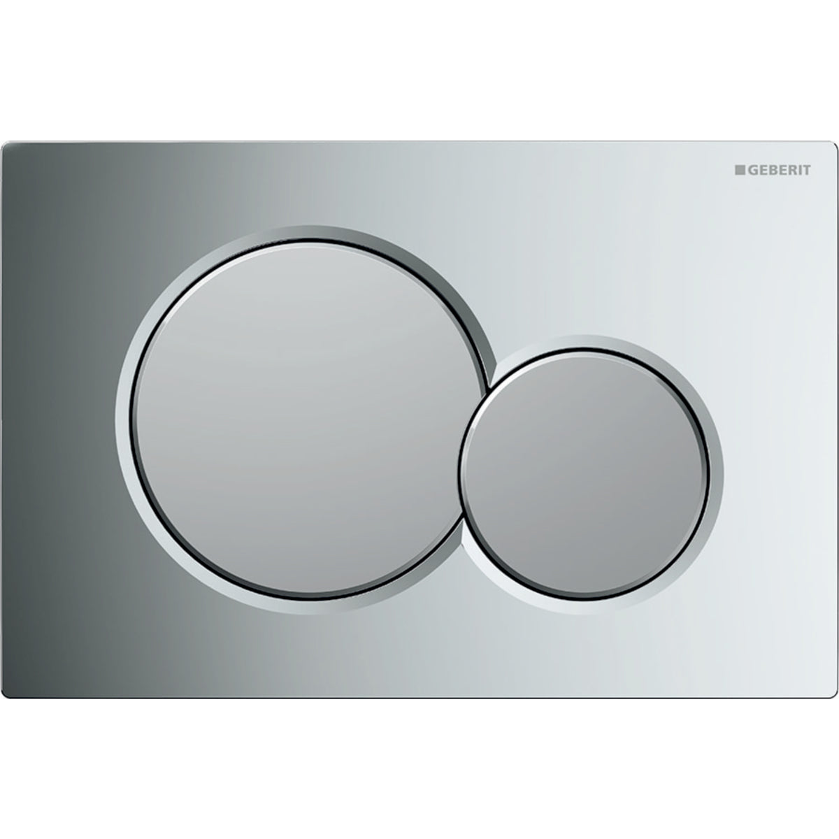 placca di comando wc geberit sigma01 per risciacquo a due quantita 115.770.ka.5 cromo lucido con tasti cromato satinato