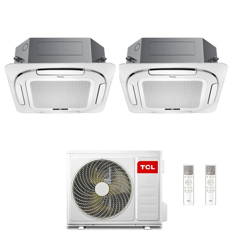 tcl condizionatore a cassetta 4 vie tcl compact dual split 1218 con mt2730 r 32 wi fi optional