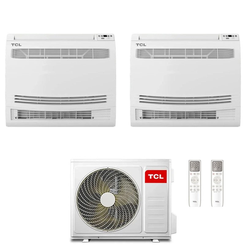 tcl condizionatore tcl dual split inverter console 99 con mt1821 r 32 wi fi integrato