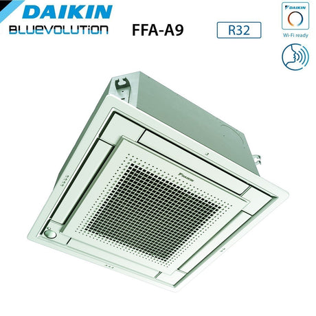climatizzatore condizionatore daikin bluevolution inverter trial split a cassetta ffa a 9_9_12 con 3mxm68n r 32 wi fi optional con comando a filo e griglia bianca 9000_9000_12000 garanzia italiana 8948