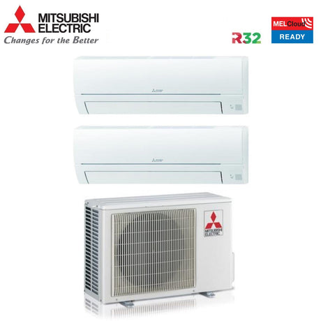 climatizzatore condizionatore dual split mitsubishi electric serie smart msz hr 9000_12000 con mxz 2ha40vf wi fi optional 9_12 r 32 novita