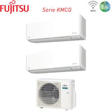 climatizzatore condizionatore fujitsu dual split inverter serie km 7_9 con aoyg14kbta2 r 32 wi fi integrato 7000_9000