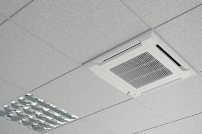 climatizzatore condizionatore fujitsu general cassetta a flusso d aria circolare inverter 45000 btu aux45krlb con comando e con pannello copia 11341