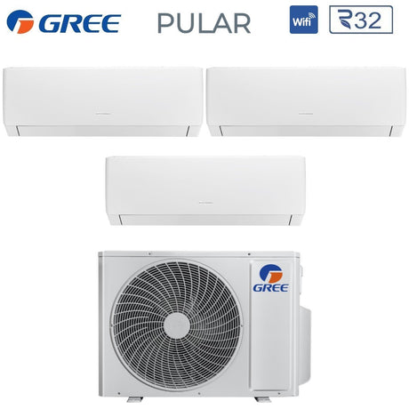 climatizzatore condizionatore gree trial split inverter serie pular 7_7_9 con gwhd 24 nk6oo r 32 wi fi integrato 7000_7000_9000