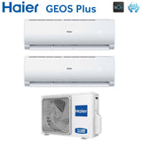 climatizzatore condizionatore haier dual split inverter serie geos plus 9_9 con 2u50meffra r 32 9000_9000