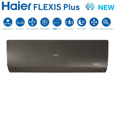 climatizzatore condizionatore haier quadri split inverter serie flexis plus black 9_9_9_15 con 4u75s2sr3fa r 32 wi fi integrato colore nero 9000_9000_9000_15000