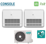 climatizzatore condizionatore hisense dual split console 9_9 con 2amw35u4rgc r 32 wi fi optional telecomando di serie incluso 9000_9000 10903
