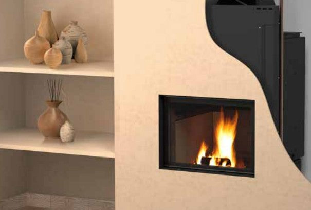 ctm termocamino a legna ctm basic eco s0 30 kw solo riscaldamento con scambiatore full link e scomparsa verticale
