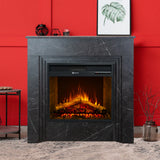 divina fire camino elettrico da terra divine fire bellini effetto marmo nero