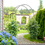 easycomfort easycomfort arco per rampicanti in metallo per giardino ed esterni 140x40x240cm nero