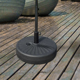 easycomfort easycomfort base per ombrellone da giardino con palo centrale 3 8cm e 4 8cm hdpe nero