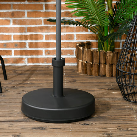 easycomfort easycomfort base per ombrellone da giardino in plastica pp max 18kg di peso 45x33 cm nero