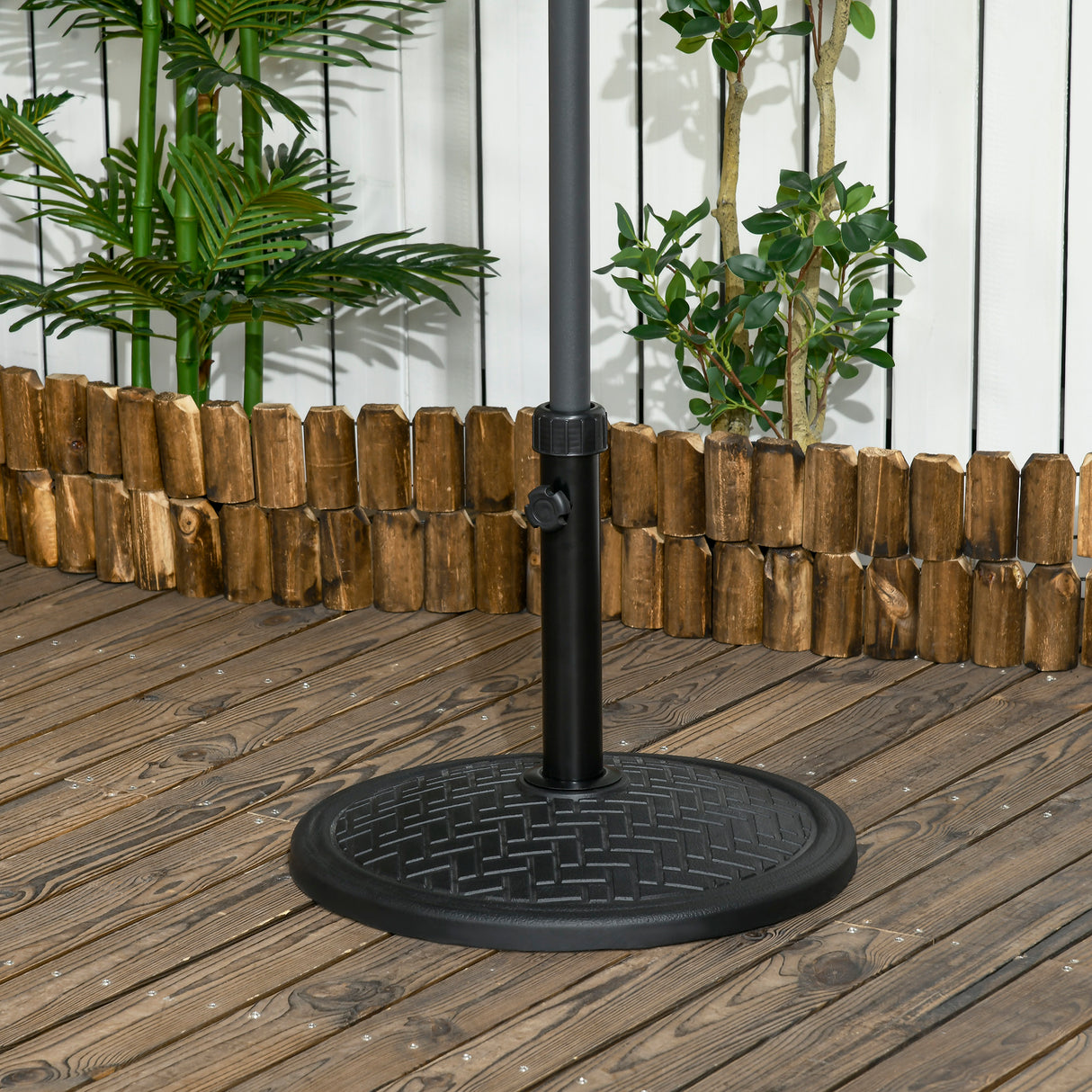 easycomfort easycomfort base per ombrellone di 14kg per pali da 32 38 mm metallo e cemento 46 cm nero