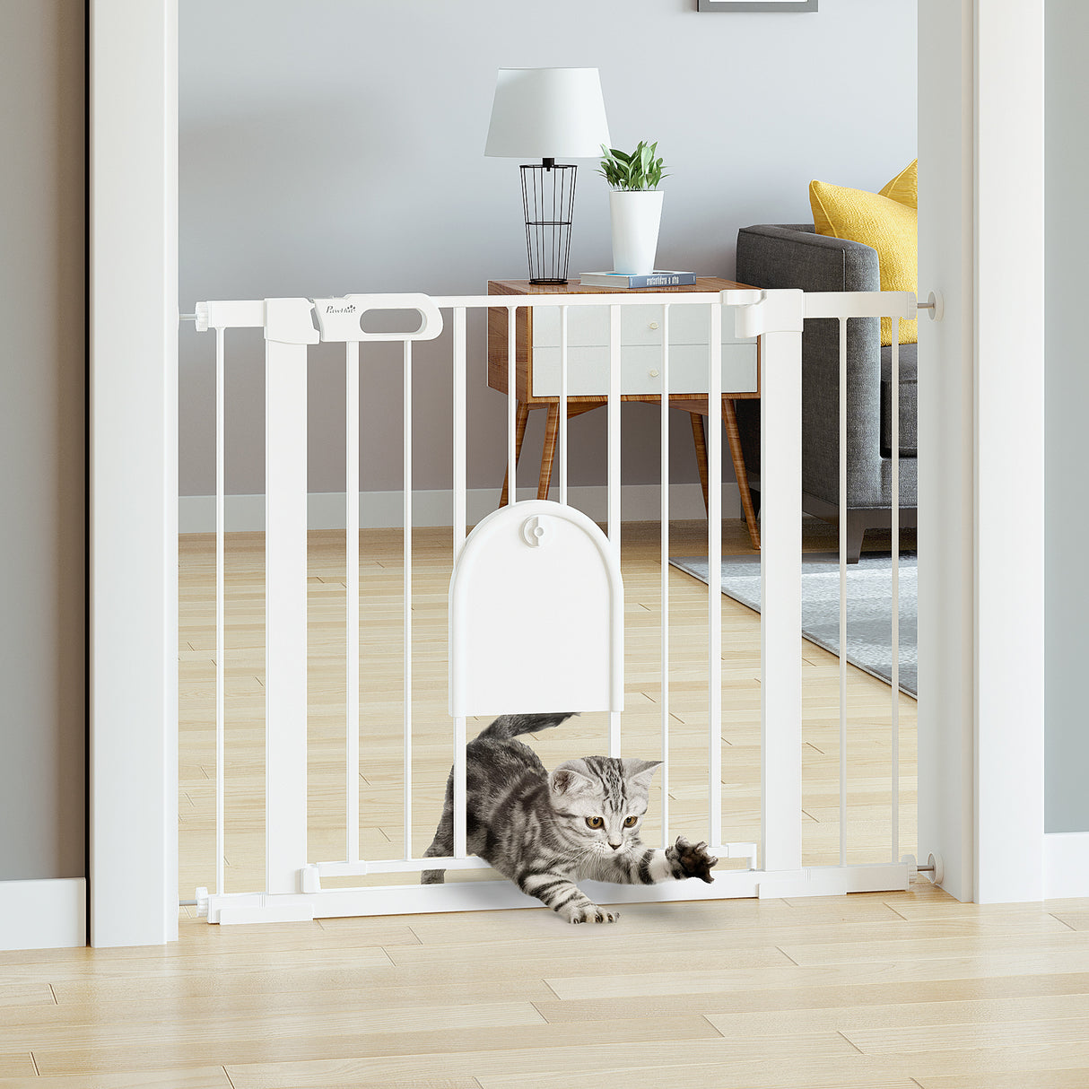 easycomfort easycomfort cancellino per cani regolabile con porta piccola e chiusura automatica 75 103x76cm bianco