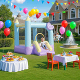 easycomfort easycomfort castello gonfiabile per bambini 3 8 anni con soffiatore scivolo e area di salto picchetti e borsa