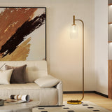 easycomfort easycomfort lampada da terra moderna con paralume in vetro e interruttore a pedale per lampadine e27 oro