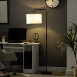 easycomfort easycomfort lampada da terra moderna in acciaio con paralume in tessuto effetto lino 64x38x163 5 cm bianca e nera