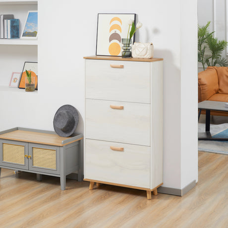 easycomfort easycomfort mobile scarpiera salvaspazio in truciolato con 3 cassetti e 2 ripiani interni regolabili 70x23 5x122 cm bianco