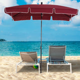 easycomfort easycomfort ombrellone da giardino rettangolare e regolabile con palo in alluminio 2x1 3x2 5 m rosso vino