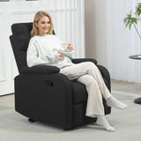 easycomfort easycomfort poltrona reclinabile manualmente a 60 extra imbottita in tessuto con poggiapiedi nero