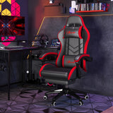 easycomfort easycomfort sedia da gaming con altezza regolabile e schienale reclinabile 65x65x121 129 cm nero e rosso