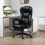 easycomfort easycomfort sedia da ufficio ad altezza regolabile con 6 punti massaggianti in finta pelle 68 5x68 5x113 121 cm nera