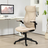 easycomfort easycomfort sedia da ufficio con braccioli ribaltabili altezza regolabile e schienale inclinabile beige