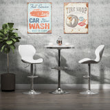 easycomfort easycomfort set 2 sgabelli da bar ergonomici ad altezza regolabile con poggiapiedi 47x51 5x92 114 cm bianco