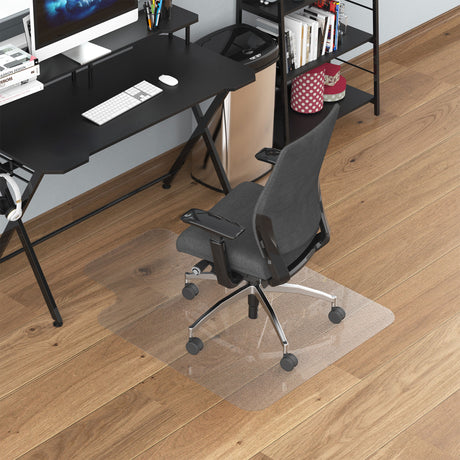 easycomfort easycomfort tappetino per sedia ufficio salvapavimento in plastica 90x120cm trasparente