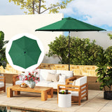 easycomfort easycomfort telo di ricambio per ombrellone da 3 m a 8 stecche poliestere anti uv 50 verde