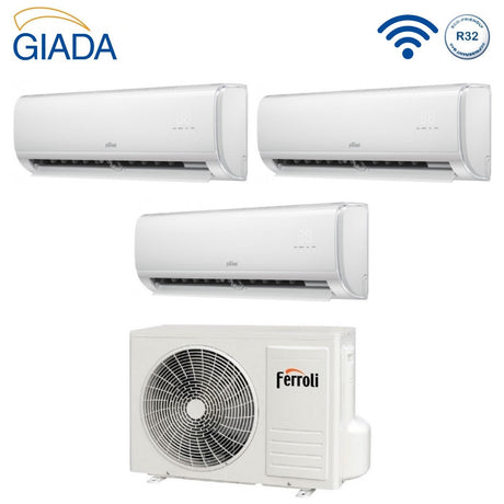 ferroli climatizzatore condizionatore trial split inverter ferroli giada m 90001200018000 btu con 27 3 wi fi integrato alexa e google home 91218 novita