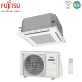 fujitsu condizionatore a cassetta fujitsu kv eco 12000 btu auxg12kvla r 32 wi fi optional con griglia e telecomando