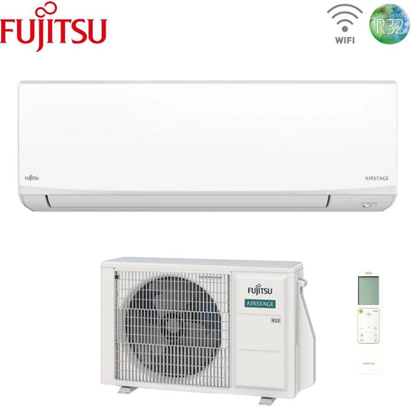 fujitsu condizionatore fujitsu kj white 12000 btu aseh12kjcal r 32 wi fi integrato