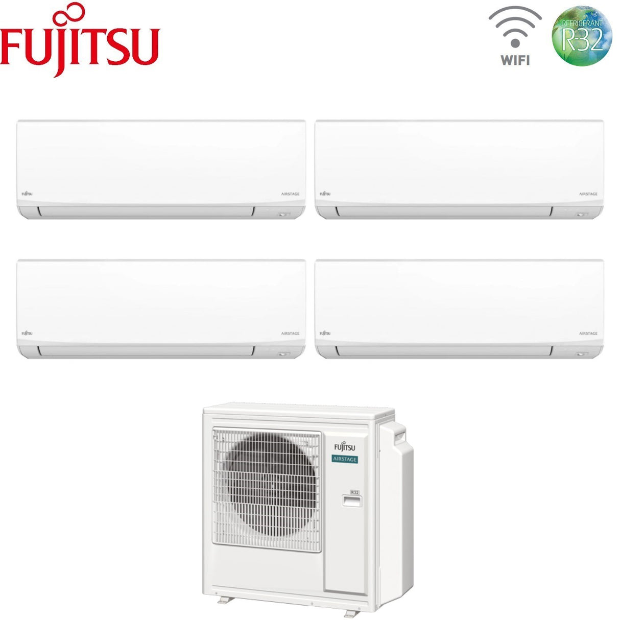 fujitsu condizionatore quadri split fujitsu kj white 7999 con aoeg30kbta4 r 32 wi fi integrato