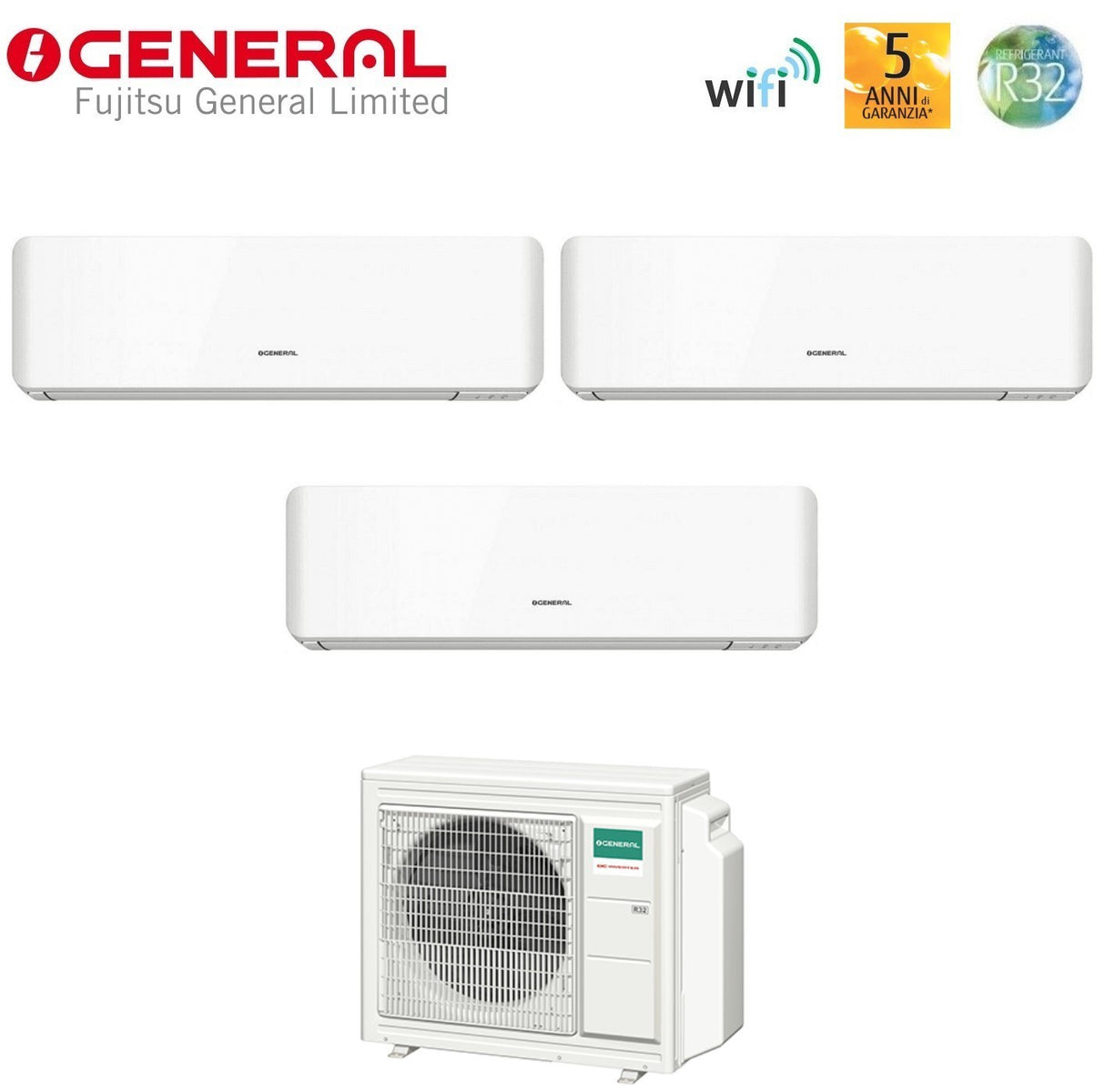general fujitsu condizionatore trial split general fujitsu standard km 777 con aohg24kbta3 r 32 wi fi integrato