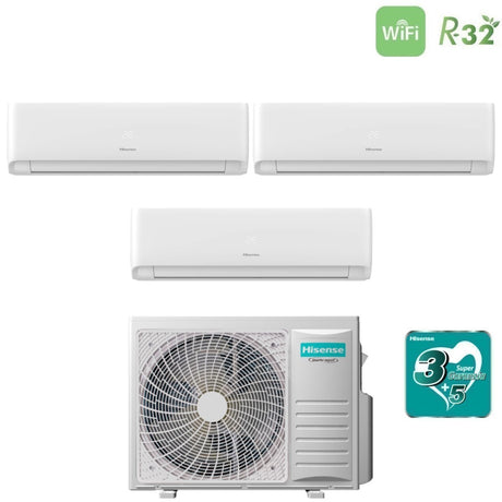 hisense climatizzatore condizionatore hisense trial split inverter serie ecosense 71212 con 3amw62u4rjc r 32 wi fi integrato 70001200012000